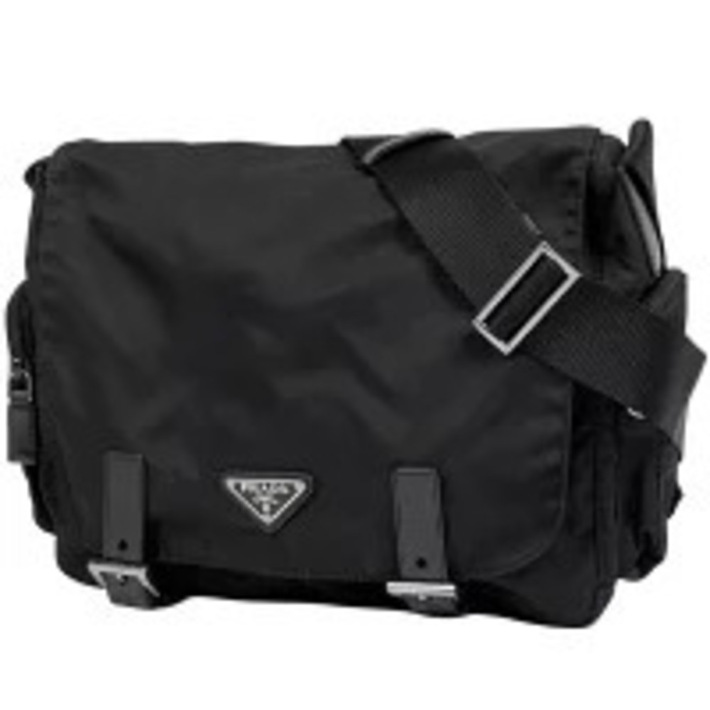 Prada Plate Shoulder Bag Nero Black